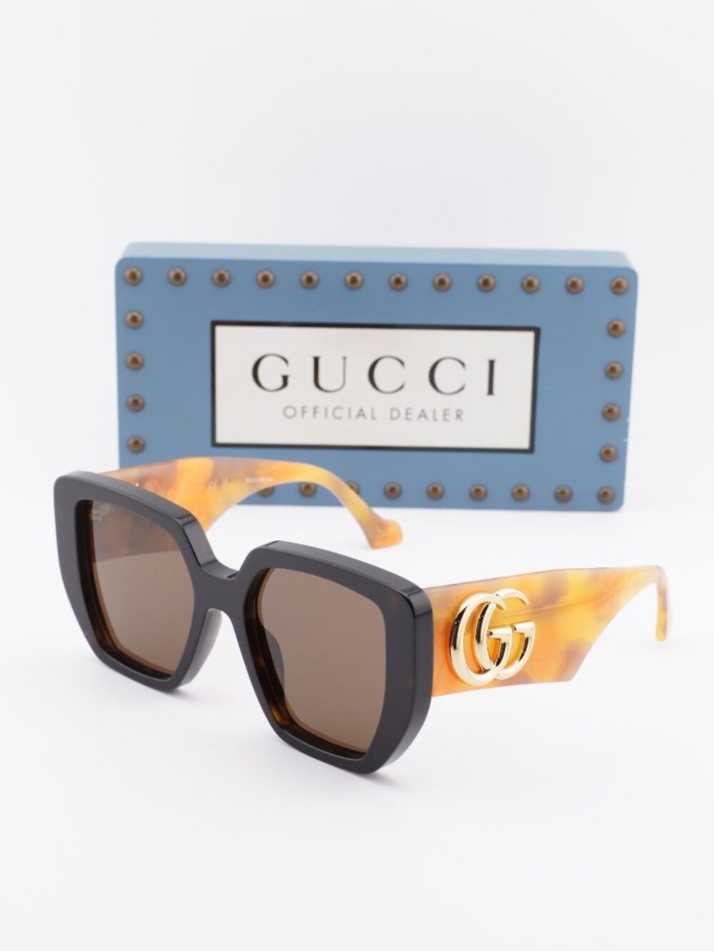 Gucci GG0956S 012 Square Sunglasses - Havana/Brown